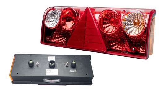 Right trailer rear light (passenger side) triangle 3 Europoint II connectors