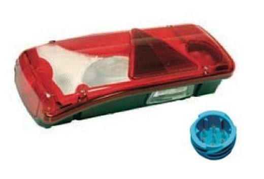 Trailer rear light with white and red dispersive triangle LC8T Vignal