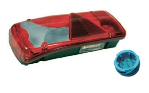 Trailer rear light with blue and red dispersive triangle LC8T Vignal