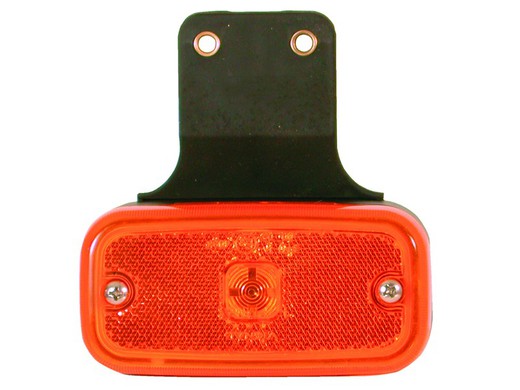 Vignal amber side position pilot light with reflector and straight support. Without connector (with cable gland)