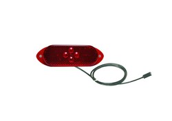 Led vignale 24V pilota rosso. Posizione posteriore con connettore a scatto rapido