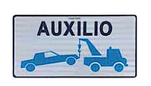 Placa grúa servicio auxilio carretera V24