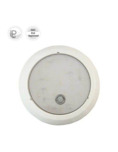 Plafon redondo LED interior com sensor de presença 12/24v IP67 Lucidity
