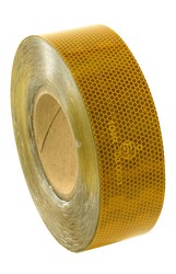 Yellow reflective tape. 25 meter roll