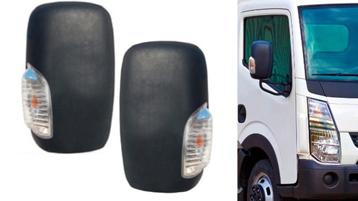 Complete mirror with flashing light, basic mirror and manual adjustment Nissan Cabstar NT400 and Renault Maxity