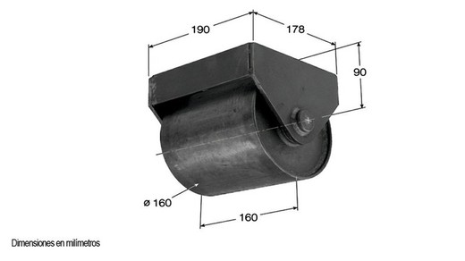 Rouleau conteneur Ø 160 avec socle