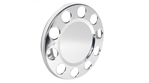 Closed stainless hubcap front wheel 22'5 truck