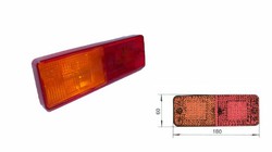 Amber and red rear lens indicating three services Rinder