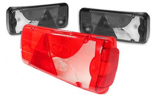Vignal red white triangle trailer rear lens