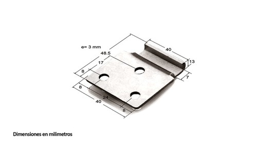 Fermoir estampé en acier inoxydable