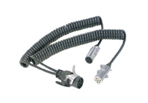 Cable eléctrico espiral serpentín remolque 12 y 24V