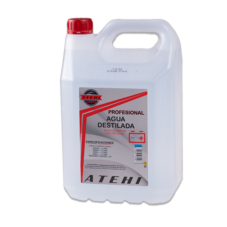 Agua destilada profesional 5 litros