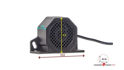 Reversing alarm of 97db voltage DC 10 to 80 V