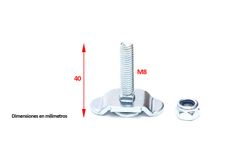 Ancoraggio fisso filetto maschio M8 x 45 mm Rail cargo in alluminio aeronautico