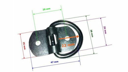 Anneau pliant avec plaque