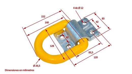 12 TN stowage ring with plate to screw