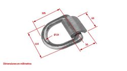 Anello portaoggetti 7 TN con piastra a saldare