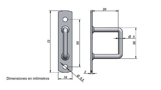 Anello a ponte rettangolare con sigillo TIR