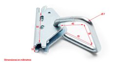 Anello triangolare a caricamento laterale per guida universale