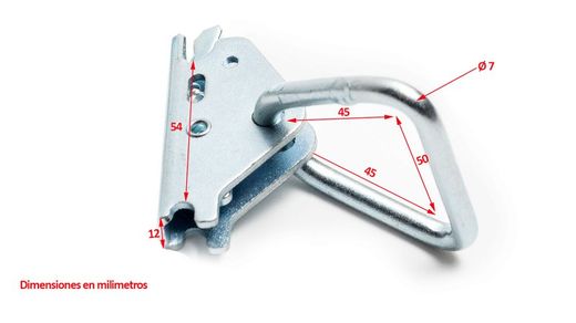Anello triangolare a caricamento laterale per guida universale