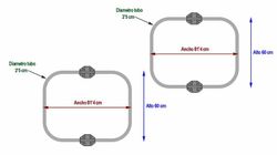 Doppio set di archi per puntone Ø 42mm