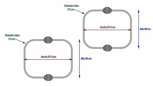 Doppio set di archi per puntone Ø 42mm