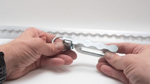 Anello fisso in acciaio zincato con profilo aeronautico a 4 punti