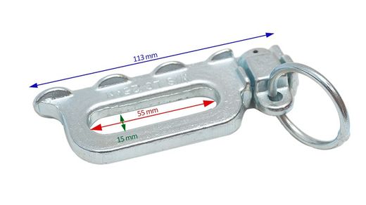 Anello fisso in acciaio zincato con profilo aeronautico a 4 punti