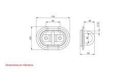 Anello di ancoraggio LC800 daN con base da incassare nel pianale di carico per camion e rimorchio