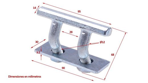 Fascia ripiegata ad anello in acciaio con piastra Certificata 3 TN