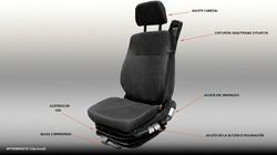 Asiento suspensión neumática con cinturón