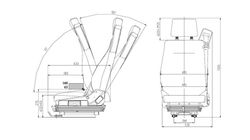Asiento suspensión neumática con cinturón