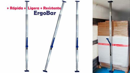 Barra aluminio segura rápida  con pies de goma estiba carga camión Ergo Bar