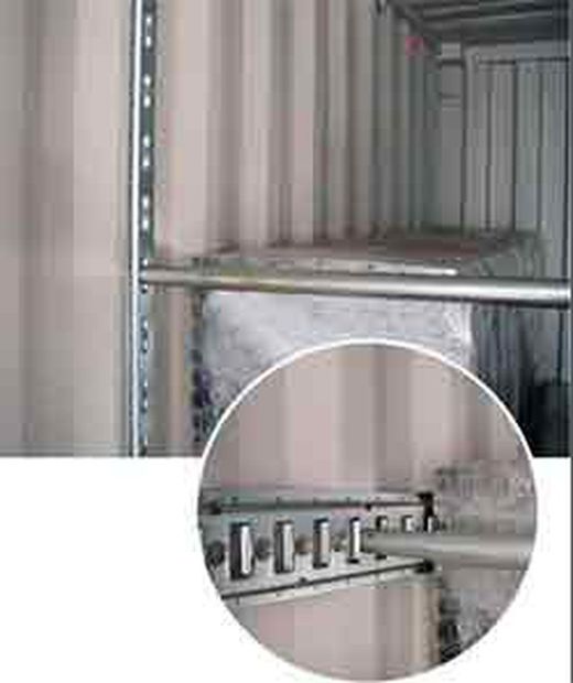 Round telescopic truck bar adjustment with push button 2.21 to 2.59 meters