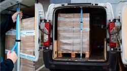 Barra di carico telescopica in alluminio per furgoni