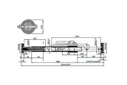 Barra carga transporte puntal XL camión ajustable 2.30 a 2.96 metros en aluminio tacos goma y cremallera