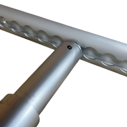 Barra de aluminio XL telescópica para rail aeronáutico, ajustable entre 2.14 y 2.54 metros