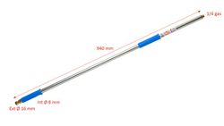 Fixed professional metal handle bar high 94 cm washing brush