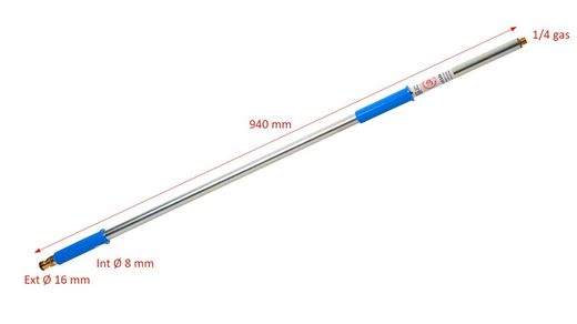 Fixed professional metal handle bar high 94 cm washing brush
