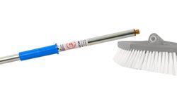 Fixed professional metal handle bar high 94 cm washing brush