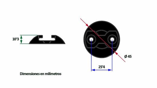 Simple round aluminum aeronautical base