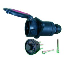 Base enchufe Erich Jaeger 7 polos 24v EBS-ABS ISO 7638-1 con conexiones a tornillo