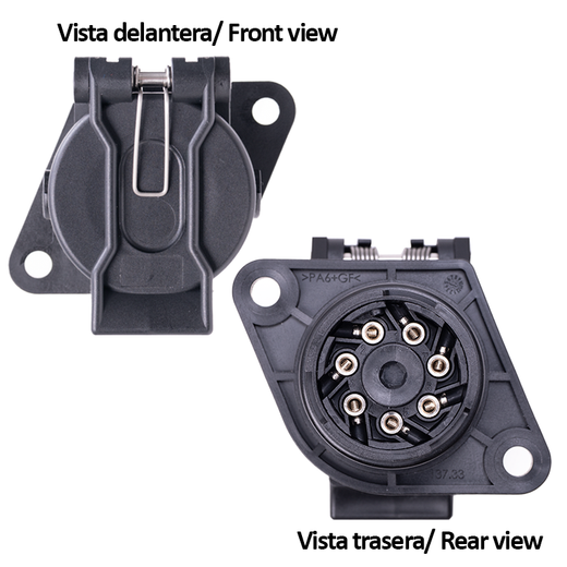 Presa Erich Jaeger base 7 poli 24v EBS-ABS ISO 7638-1 con collegamenti a vite