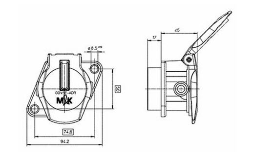 Parksockelstecker ABS/EBS/15 Pole