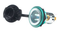 Female socket for 2-pole male plug DIN-ISO 4165 lighter type