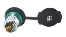 Female socket for 2-pole male plug DIN-ISO 4165 lighter type