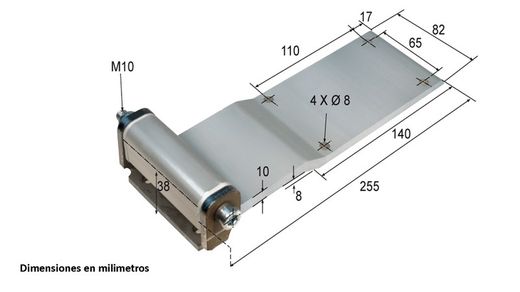 Hinge aluminum anodized rear door 255
