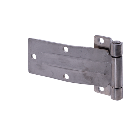 Stainless iron sheet hinge with long ribs