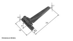 Hinge 275 wrought iron with nylon cap