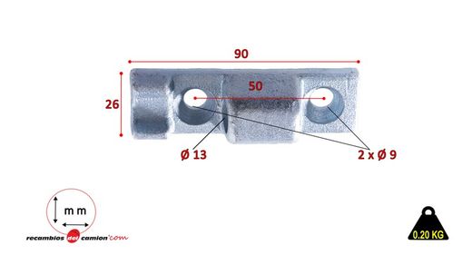 Female hinge 90